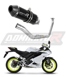 Yamaha YZF R125 2019 - 2020  Full Exhaust System Collector Silencer HP3 BLACK + dB killer medium