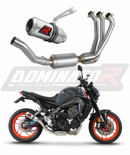Yamaha Tracer 9 / GT 2025 Impianto di scarico Collettori Marmitta Silenziatore HP8 NERO EX + dB killer DOMINATOR sistema di scarico