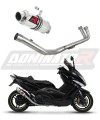 impianto di scarico completo con silenziatore DOMINATOR Full System GP1 adatto alla moto Yamaha T-MAX 500 2008 - 2011 6