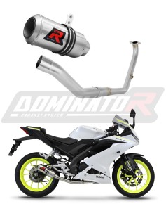 Yamaha YZF R125 2021 - 2023 Full Exhaust System Collector Silencer GP + dB killer medium