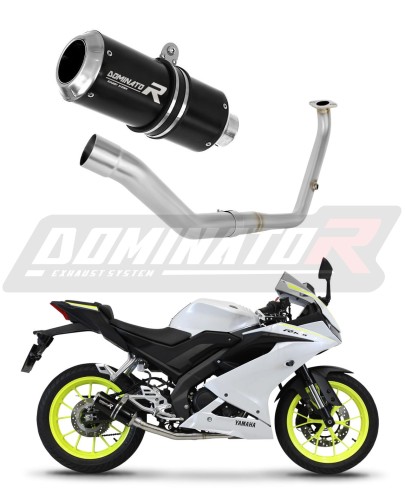 complete exhaust system with muffler DOMINATOR Full System GP BLACK fits to Yamaha YZF R125 2021  2023 6