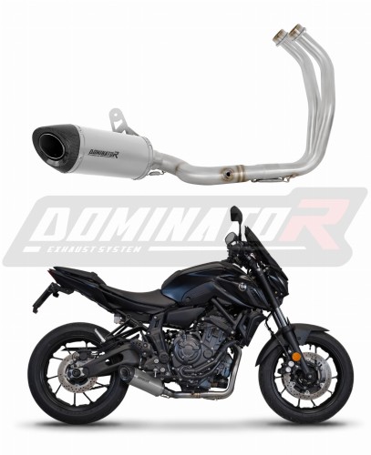 MT-07 2021 - 2023 EXHAUST Yamaha Full System Muffler Auspuff Sportauspuff Silencer Echappement Silencieux Scarico Scarichi Escape Collector Manifold Wydech Tłumik HP8 Titanium DOMINATOR x