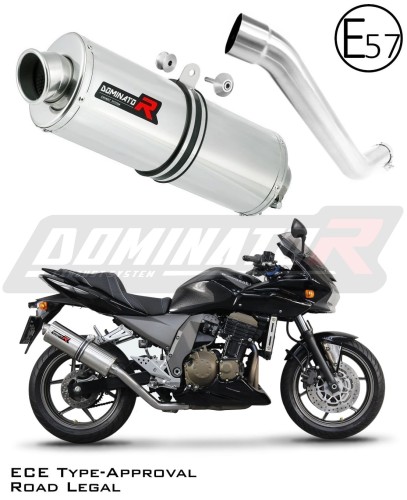scarico silenziatore DOMINATOR omologato ovale adatto alla moto Kawasaki Z750 2004 - 2006 6