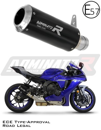 exhaust muffler DOMINATOR homologated road legal GP BLACK fits to Yamaha YZF R1 1000 RN65 2020  2022 6