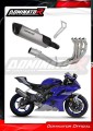 impianto di scarico completo con silenziatore DOMINATOR titanio Full System HP6 adatto alla moto Yamaha YZF R6 2017 - 2023