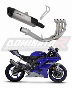 Yamaha YZF R6 2017 - 2023 Titanio Sistema di scarico Marmitta Silenziatore HP6 + dB killer
