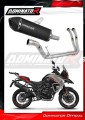 impianto di scarico completo con silenziatore DOMINATOR Full System HP7 nero adatto alla moto Benelli TRK 702 / TRK 702X 2023 - 2024