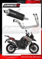impianto di scarico completo con silenziatore DOMINATOR Full System P7 nero adatto alla moto Benelli TRK 702 / TRK 702X 2023 - 2024
