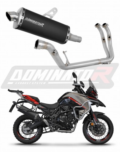 impianto di scarico completo con silenziatore DOMINATOR Full System P7 nero adatto alla moto Benelli TRK 702 / TRK 702X 2023 - 2024 5