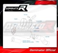 scarico silenziatore DOMINATOR omologato GP nero adatto alla moto Kawasaki Z 900 A2 2020 - 2024 7