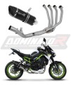 impianto di scarico completo con silenziatore DOMINATOR Full System HP6 nero adatto alla moto Kawasaki Z 900 2017 - 2019
