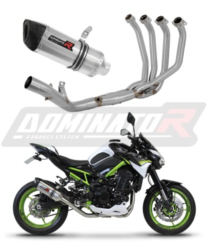 impianto di scarico completo con silenziatore DOMINATOR Full System HP6 adatto alla moto Kawasaki Z 900 A2 2017 - 2019