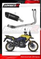 Suzuki V-Strom 800 / DE 2023 - 2024  EXHAUST Collector Manifold Full System Muffler Auspuff Sportauspuff Silencer Echappement Silencieux Scarico Scarichi Escape Wydech Tłumik HP6  BLACK Dominator Exhaust System