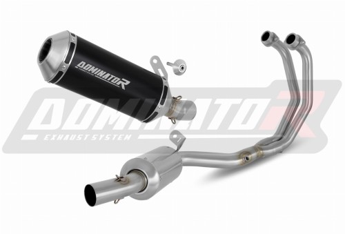 impianto di scarico completo con silenziatore DOMINATOR Full System OV G2 nero adatto alla moto Yamaha MT-03 2020 - 2023 2