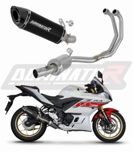 Yamaha YZF-R3 2019 - 2024 Impianto di scarico Collettori Marmitta Silenziatore HP8 NERO + dB killer medium