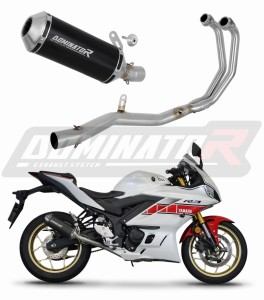 Yamaha YZF-R3 2019 - 2024 Impianto di scarico Collettori Marmitta Silenziatore OV G2 NERO + dB killer medium