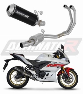 Yamaha YZF-R3 2019 - 2024 Impianto di scarico Collettori Marmitta Silenziatore OV G2 NERO + dB killer medium