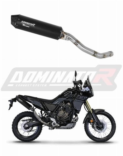 scarico silenziatore DOMINATOR MX2 nero adatto alla moto Yamaha Tenere 700 2019 - 2020
