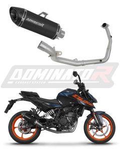 KTM 125 Duke 2024 Full Exhaust System Collector Silencer HP8 BLACK + dB killer