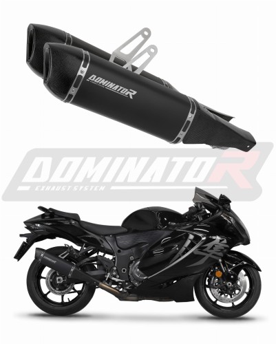 Suzuki GSX 1300 R Hayabusa 2021 - 2024 EXHAUST Muffler Auspuff Sportauspuff Silencer Echappement Silencieux Scarico Scarichi Escape Wydech Tłumik HP6 BLACK Dominator Exhaust System x