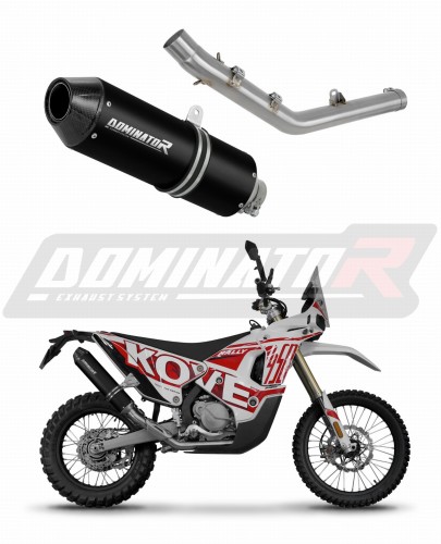 scarico silenziatore DOMINATOR MX2 nero adatto alla moto Kove 450 RALLY 2023 - 2025