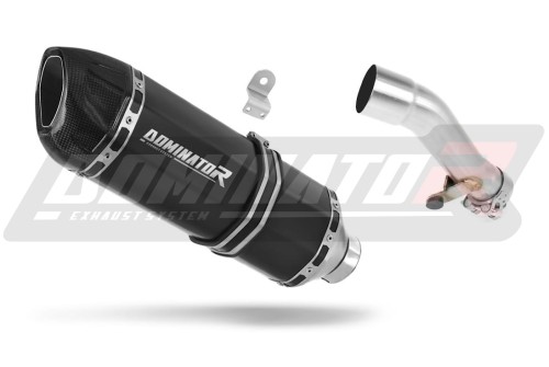 NC 700 750 S EXHAUST Honda Muffler Auspuff Sportauspuff Silencer Echappement Silencieux Scarico Scarichi Escape Wydech Tłumik HP1 BLACK Carbon End Cap 2012 - 2020 Dominator x