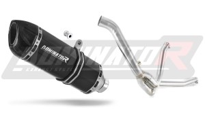 Suzuki DL 650 V Strom 2007 - 2011 Terminale di Scarico Marmitta Silenziatore HP1 NERO + dB killer