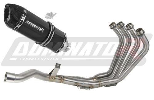 impianto di scarico completo con silenziatore DOMINATOR Full System HP1 nero adatto alla moto Yamaha XJ 6N / S / F 2009 - 2016