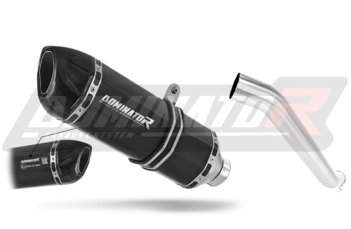 scarico silenziatore DOMINATOR omologato HP1 nero adatto alla moto Kawasaki ZX6R 636 2003 - 2004