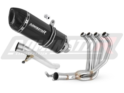 impianto di scarico completo con silenziatore DOMINATOR Full System HP1 nero adatto alla moto Suzuki GSF 650 BANDIT N / S 2005 - 2006