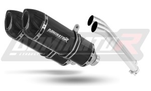 Suzuki DL 1000 V Strom 2002 - 2011 Terminale di Scarico Marmitta Silenziatore HP1 NERO + dB killer