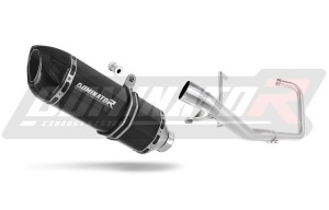 Yamaha YBR 125 2000 - 2008 Impianto di scarico Collettori Marmitta Silenziatore HP1 NERO + dB killer