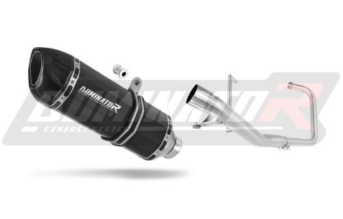 impianto di scarico completo con silenziatore DOMINATOR Full System HP1 nero adatto alla moto Yamaha YBR 125 2000 - 2008