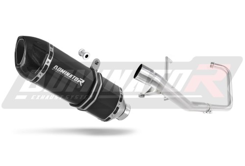 complete exhaust system with muffler DOMINATOR Full System HP1 BLACK fits to Yamaha YBR 125 2009  2018