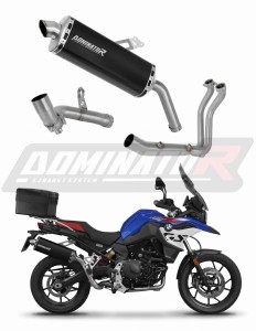 BMW F800GS 2024 Impianto di scarico Collettori Marmitta Silenziatore P7 NERO + dB killer
