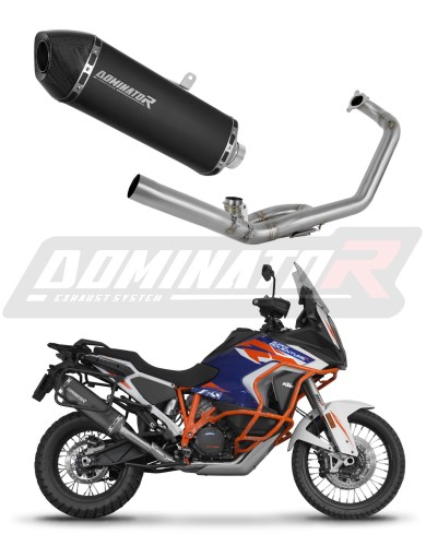 KTM 1290 Super Adventure 2021 -2022  Full  Exhaust System  Muffler Auspuff Sportauspuff Silencer Echappement Silencieux Scarico Scarichi Escape Collector Manifold Wydech Tłumik HP7  BLACK DOMINATOR x
