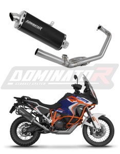 KTM 1290 Super Adventure 2021 - 2024 Impianto di scarico Collettori Marmitta Silenziatore P7 NERO + dB killer medium