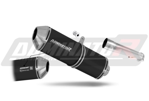 scarico silenziatore DOMINATOR omologato OVR nero adatto alla moto Yamaha FZS FAZER 1000 2001 - 2005