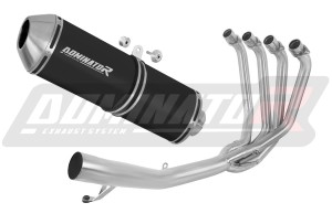 Suzuki GSXF 650 2007 - 2016 Impianto di scarico Collettori Marmitta Silenziatore OVR NERO + dB killer
