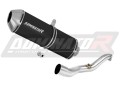 scarico silenziatore DOMINATOR OVR nero adatto alla moto Suzuki BURGMAN 400 2007 - 2016