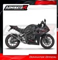 impianto di scarico completo con silenziatore DOMINATOR Full System S6 nero adatto alla moto Honda CBR 650 R / E-Clutch 2024 - 2025 2