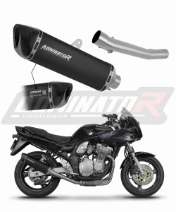 Suzuki GSF BANDIT N / S 600 1995 - 1999 EU Omologato approvato Terminale di Scarico Silenziatore HP6 BLACK