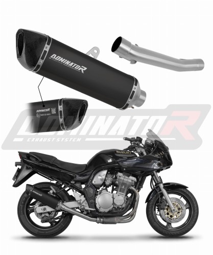 exhaust muffler DOMINATOR homologated road legal HP6 BLACK fits to Suzuki GSF BANDIT 1200 1996  2000