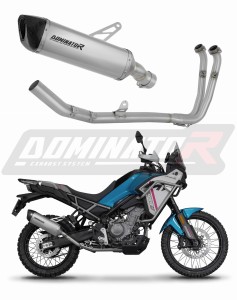 CF MOTO 450 MT 2024 Impianto di scarico Collettori Marmitta Silenziatore Titanio HP6 + dB killer