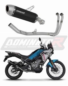 CF MOTO 450 MT 2024 Impianto di scarico Collettori Marmitta Silenziatore S6 NERO + dB killer