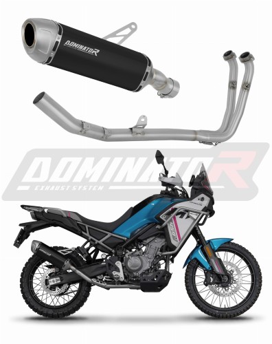 impianto di scarico completo con silenziatore DOMINATOR Full System S6 nero adatto alla moto CF MOTO 450 MT 2024