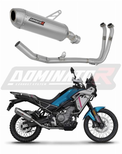 impianto di scarico completo con silenziatore DOMINATOR Full System S6 adatto alla moto CF MOTO 450 MT 2024