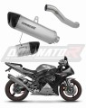 scarico silenziatore DOMINATOR omologato titanio HP6 adatto alla moto Yamaha YZF R1 1000 RN09 2002 - 2003