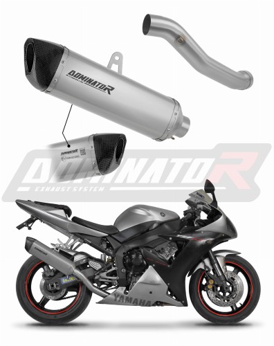 scarico silenziatore DOMINATOR omologato titanio HP6 adatto alla moto Yamaha YZF R1 1000 RN09 2002 - 2003