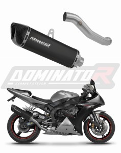 Yamaha YZF R1 1000 RN09 2002 - 2003 Terminale di Scarico Marmitta Silenziatore HP6 NERO + dB killer